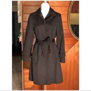 Black Sleek Trench Coat By Dana Buchman